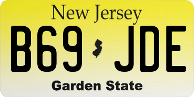 NJ license plate B69JDE