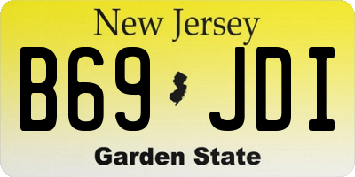 NJ license plate B69JDI