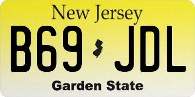 NJ license plate B69JDL