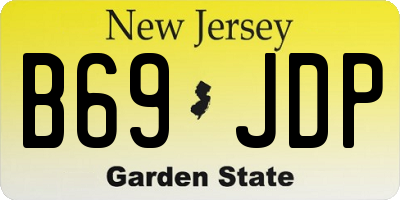 NJ license plate B69JDP