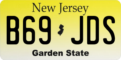 NJ license plate B69JDS
