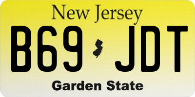 NJ license plate B69JDT