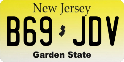 NJ license plate B69JDV