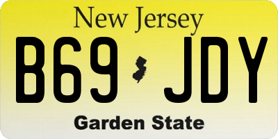 NJ license plate B69JDY