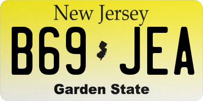 NJ license plate B69JEA