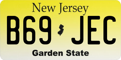 NJ license plate B69JEC