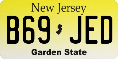 NJ license plate B69JED