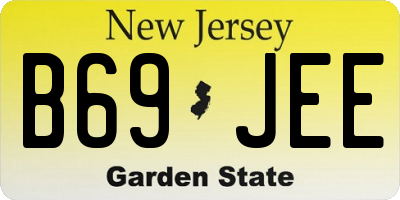 NJ license plate B69JEE