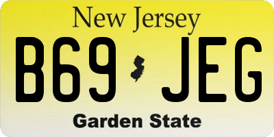 NJ license plate B69JEG