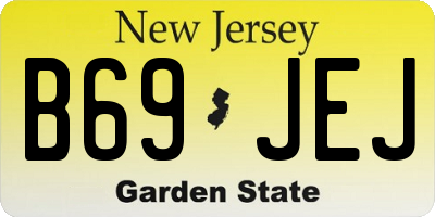 NJ license plate B69JEJ