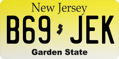 NJ license plate B69JEK