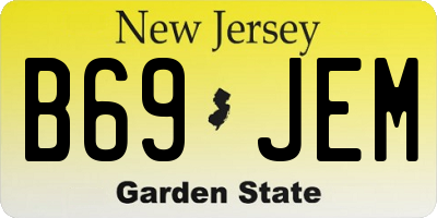 NJ license plate B69JEM