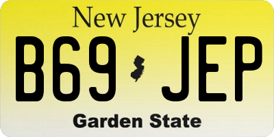 NJ license plate B69JEP