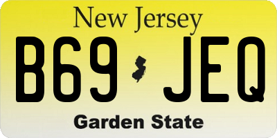 NJ license plate B69JEQ