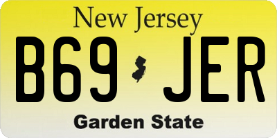 NJ license plate B69JER