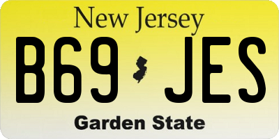 NJ license plate B69JES