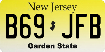 NJ license plate B69JFB