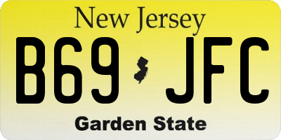 NJ license plate B69JFC