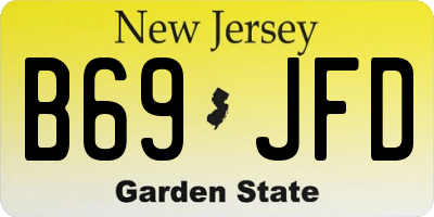 NJ license plate B69JFD