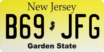 NJ license plate B69JFG