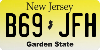 NJ license plate B69JFH