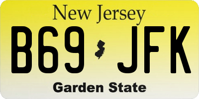 NJ license plate B69JFK