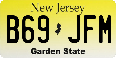 NJ license plate B69JFM