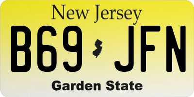 NJ license plate B69JFN
