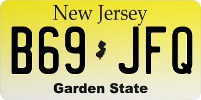 NJ license plate B69JFQ