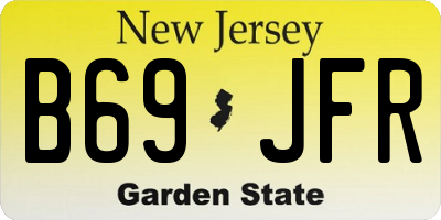 NJ license plate B69JFR