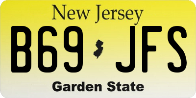 NJ license plate B69JFS