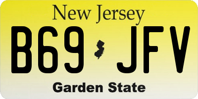 NJ license plate B69JFV