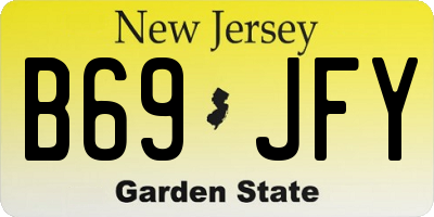 NJ license plate B69JFY