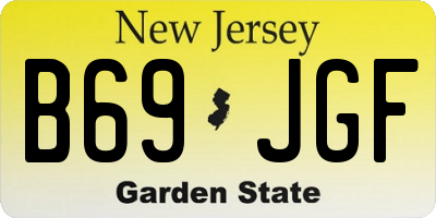 NJ license plate B69JGF