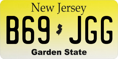 NJ license plate B69JGG