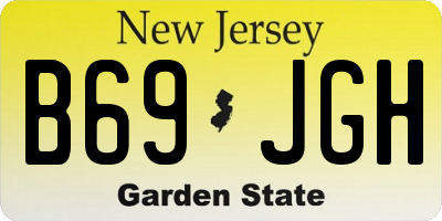 NJ license plate B69JGH