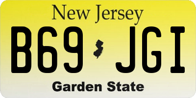 NJ license plate B69JGI