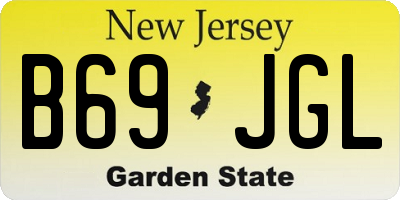 NJ license plate B69JGL