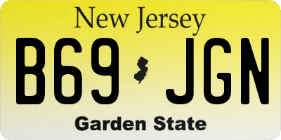 NJ license plate B69JGN