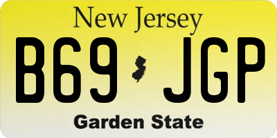 NJ license plate B69JGP