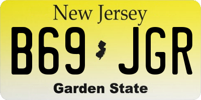 NJ license plate B69JGR