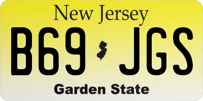 NJ license plate B69JGS