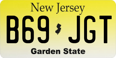 NJ license plate B69JGT