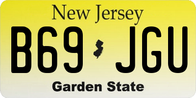 NJ license plate B69JGU