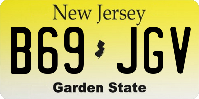 NJ license plate B69JGV