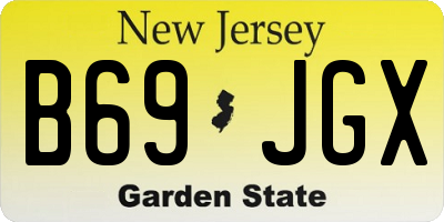 NJ license plate B69JGX