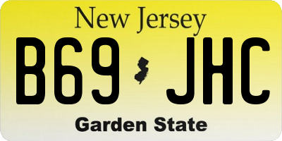 NJ license plate B69JHC