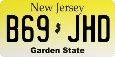 NJ license plate B69JHD