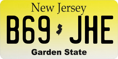 NJ license plate B69JHE