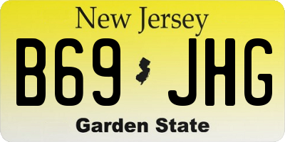 NJ license plate B69JHG